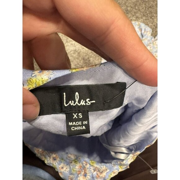 NWT lulus Bliss Light Blue Floral Maxi Dress XS - Picture 4 of 4